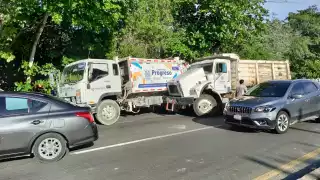 En el accidente se vio involucrado un camión de limpieza de Progreso