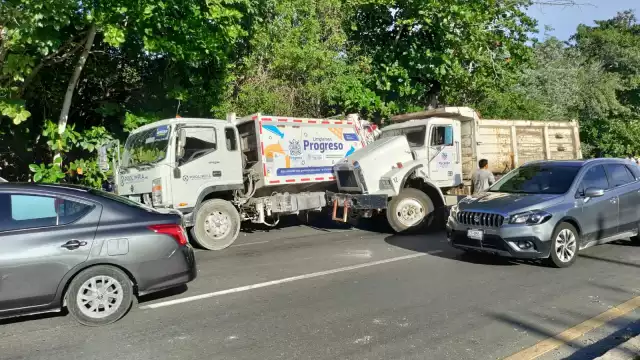 En el accidente se vio involucrado un camión de limpieza de Progreso