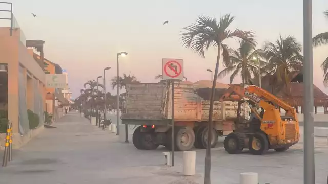 Ambientalistas se manifestaron molestos “pues los camiones pueden dañar los nidos de las tortugas”, dijeron