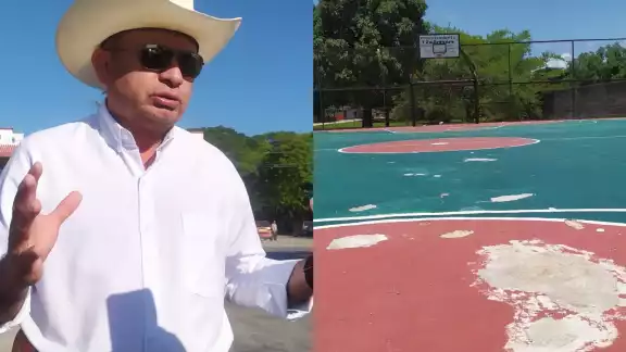El más reciente desacierto del edil fue la pintura de las canchas, que a pocos días de pintarlos a están ya despintadas, por lo que fue señalado