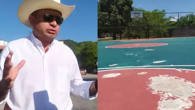 El más reciente desacierto del edil fue la pintura de las canchas, que a pocos días de pintarlos a están ya despintadas, por lo que fue señalado