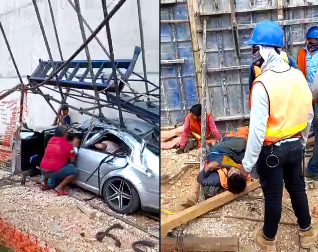 La familia del responsable del choque quedó atrapada, mientras que autoridades de Solidaridad y Benito Juárez acudieron al auxilio