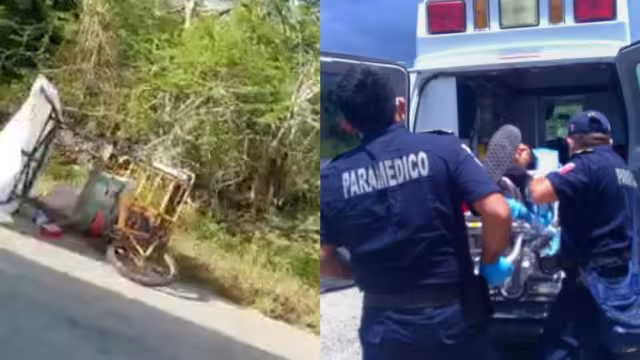 El hombre fue trasladado a Mérida para su atención médica en el Hospital O'Horán