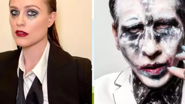 Evan Rachel Wood y Marilyn Manson.