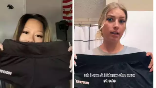 En los videos, las empleadas expresan sus quejas sobre los uniformes y comparan la longitud con sus pantalones cortos