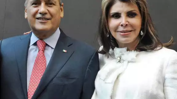 Manlio Fabio Beltrones y Sylvia Sánchez
