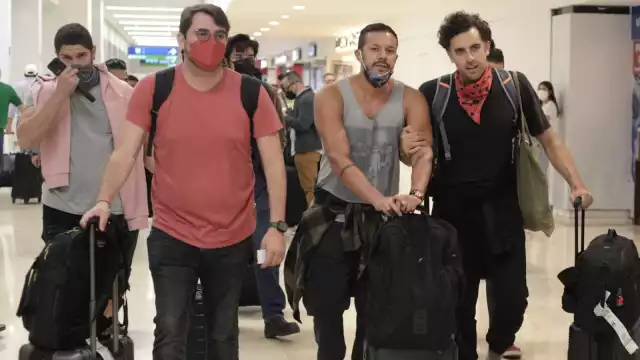 Pierre Louis y José Pablo Minor llegaron junto a Alfredo Gatica esta mañana a Mérida