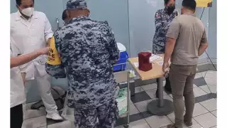 En el lugar, se pudo observar a los elementos de la Secretaría Nacional de la Defensa