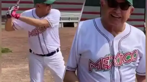 AMLO fue visto jugando beisbol esta tarde. AMLO fue visto jugando beisbol esta tarde.