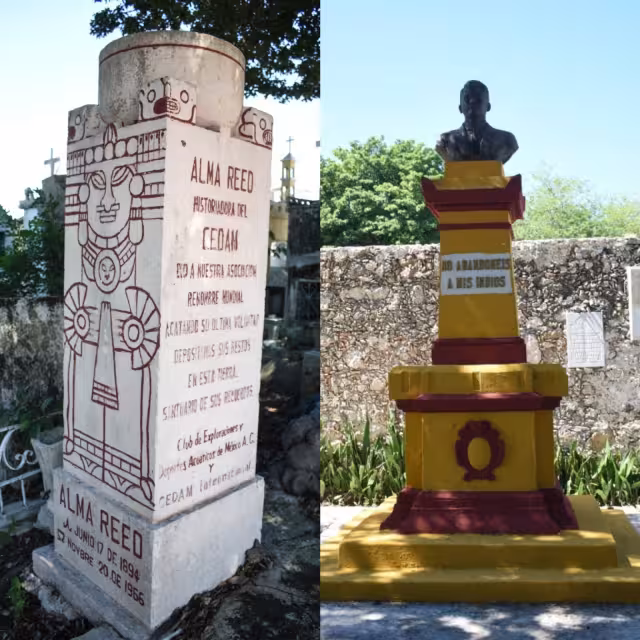 Los restos de Felipe Carrillo Puerto, reposan en la Rotonda de los Hombres Ilustres en el Cementerio General de Mérida