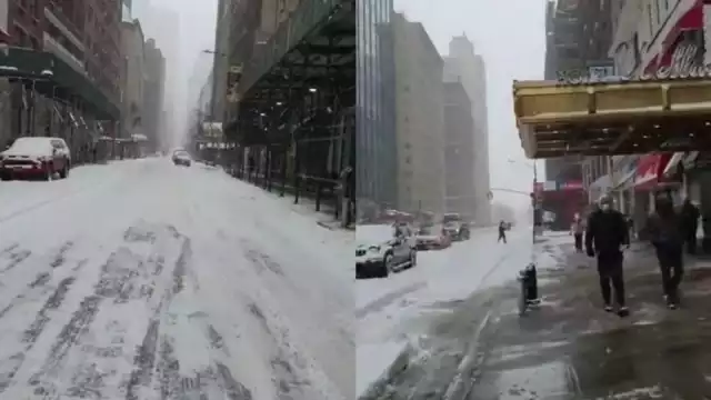 La acumulación de nieve y los fuertes vientos ha semiparalizado las actividades en parte de los Estados Unidos