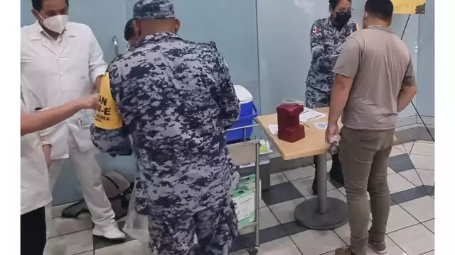 En el lugar, se pudo observar a los elementos de la Secretaría Nacional de la Defensa