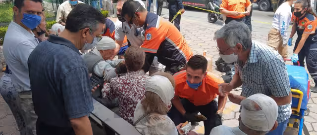 Aspectos del derrumbe en la parroquia de Corpus Christi