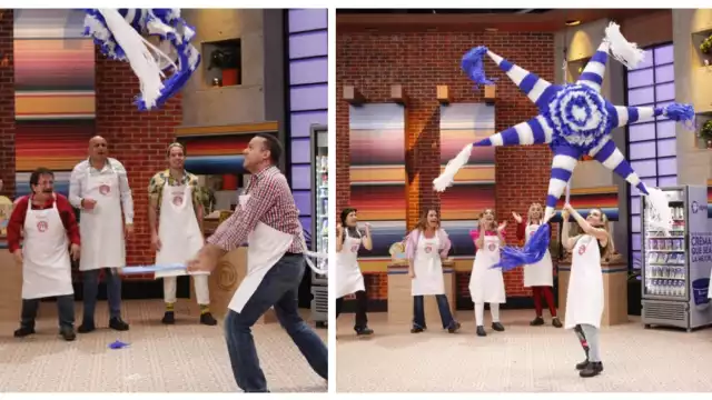 Este fue un programa especial en el que los participantes incluso rompieron una piñata