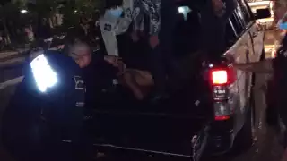 El hombre fue trasladado a la base de la Policía Municipal de Izamal