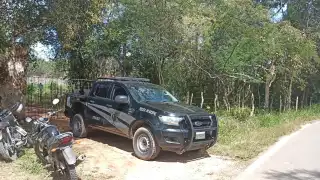 Elementos de la Policía Municipal acordonaron el área en el tramo antiguo Tekax-Xaya
