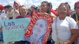 Las yucatecas externan su apoyo a Claudia Sheinbaum en Tizimín