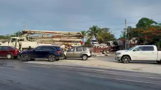 También se vio involucrado otro camión