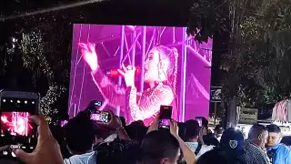 María José agradeció a los asistentes a su concierto en el Carnaval de Playa del Carmen