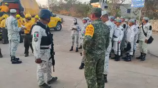 El helicóptero Bell 429 de la Secretaría de Seguridad Pública sobrevoló la zona afectada