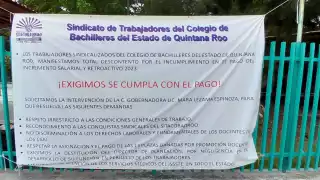 Empleados del Colegio de Bachilleres aseguran que el Gobierno incumple con los pagos pactados