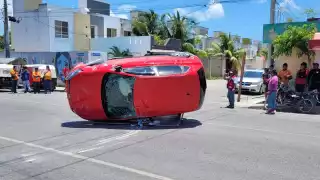 El aparatoso accidente ocurrido en la Supermanzana 253