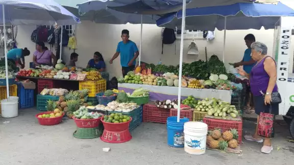 Los habitantes recurren a comprar en el tianguis de la colonia Luis Donaldo Colosio