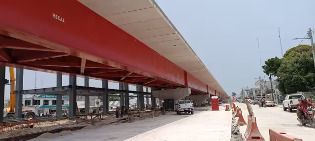 El viaducto elevado del Tren Maya en Candelaria lleva un 80% de avance