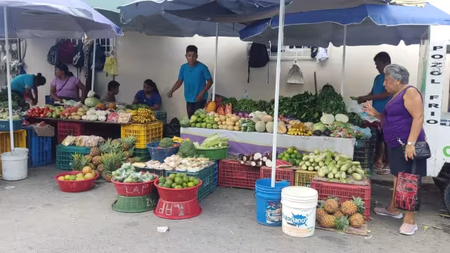 Los habitantes recurren a comprar en el tianguis de la colonia Luis Donaldo Colosio