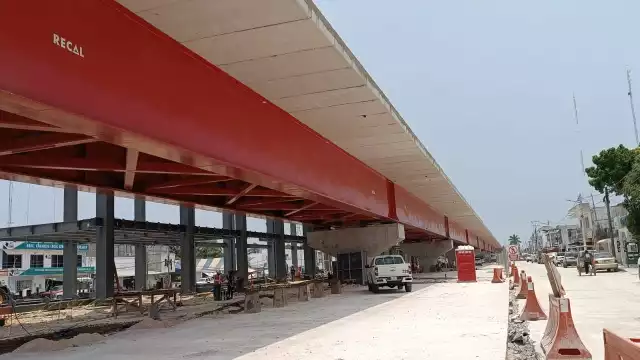 El viaducto elevado del Tren Maya en Candelaria lleva un 80% de avance