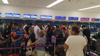 Se registró gran movilización de pasajeros en el aeropuerto de Mérida