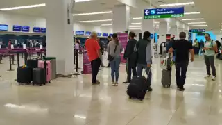 Se registra buena afluencia de pasajeros en el aeropuerto de Mérida este sábado