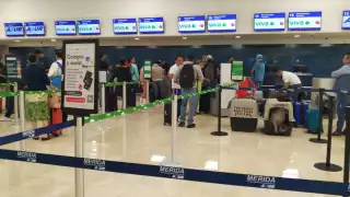 El vuelo de VivaAerobus partió poco más de las 8:00 de la mañana en el aeropuerto de Mérida
