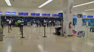 La baja afluencia en el aeropuerto de Mérida comenzó desde la mañana