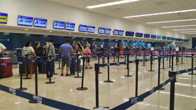 Hubo un lento arranque de movilidad en el aeropuerto de Mérida