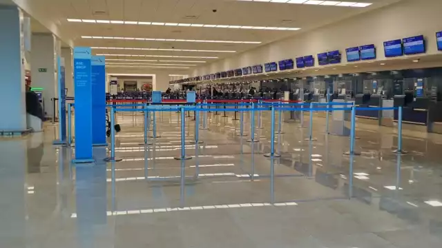 El aeropuerto de Mérida lució semivacío este sábado 16 de septiembre