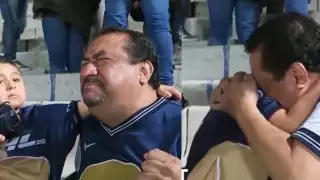 El nieto y el abuelo lloraron tras la goleada del América