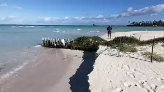 La erosión en Playa Norte se produjo especialmente desde la desembocadura de la calle Carlos Lazo en Isla Mujeres