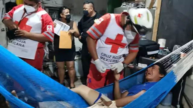 El lesionado no quiso acudir a un centro médico y pidió quedarse en su domicilio