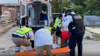 La mujer presentó probables fracturas