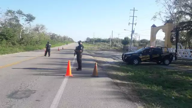 Ante el hurto del oro verde, la SSP Tizimín instaló puntos de control de vigilancia