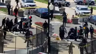 Por seguridad, pidieron a las personas que se encontraban al interior del Capitolio alejarse de las ventanas