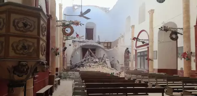 Reconstrucción piedra por piedra: la parroquia de Calkiní tras el derrumbe