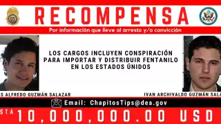 DEA eleva a 10 mdd la recompensa por información de 'Los Chapitos'