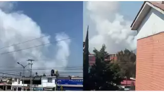 La explosión de un taller de pirotecnia en Tultepec habría dejado un saldo preliminar de tres personas heridas