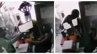 Lo que causó indignación en los internautas, es que ambos delincuentes se alejan del establecimiento con toda tranquilidad