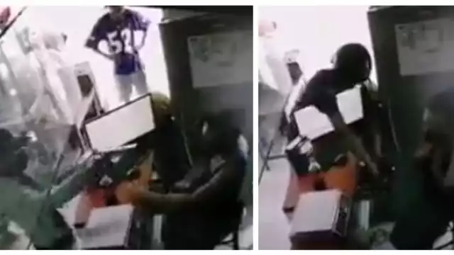 Lo que causó indignación en los internautas, es que ambos delincuentes se alejan del establecimiento con toda tranquilidad