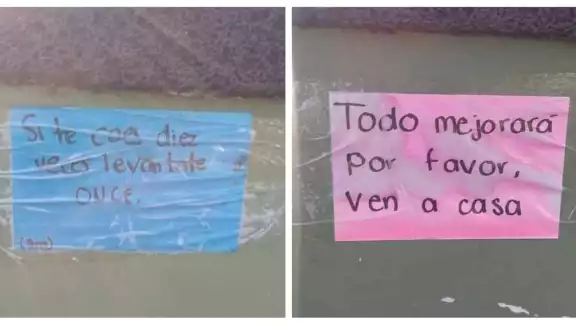 Mensajes contra el suicidio en puente de Xalapa Mensajes contra el suicidio en puente de Xalapa