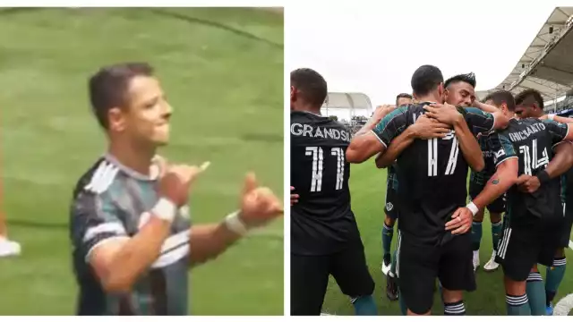 Chicharito Hernández celebra el gol