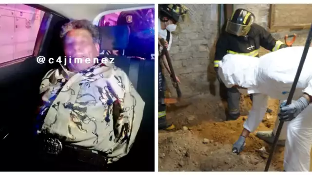 Andrés "N" al momento de su detención